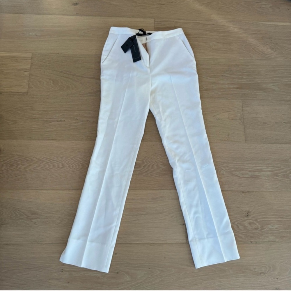 BCBGMaxAzria Cream Straight-Leg Dress Pants